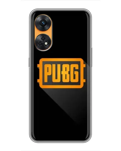 Чохол для OPPO Reno 8T з картинкою «PUBG — рамка лого»
