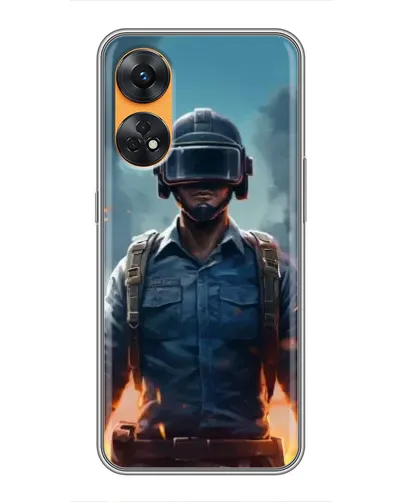 Чохол для OPPO Reno 8T з картинкою «PUBG — реалістичний герой»