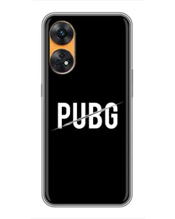 Чохол для OPPO Reno 8T з картинкою «PUBG — білий логотип»