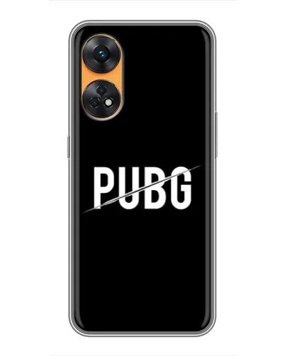 Чохол для OPPO Reno 8T з картинкою «PUBG — білий логотип»
