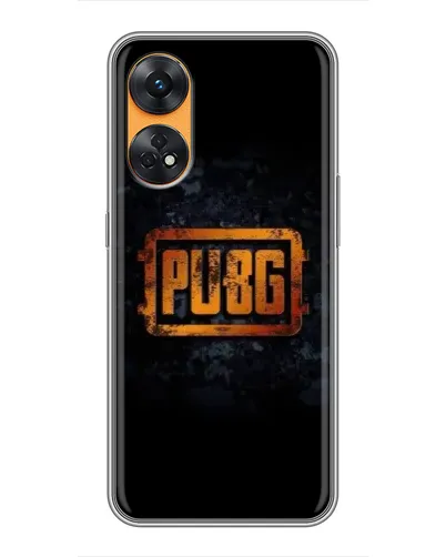 Чохол для OPPO Reno 8T з картинкою «PUBG — золотий логотип»