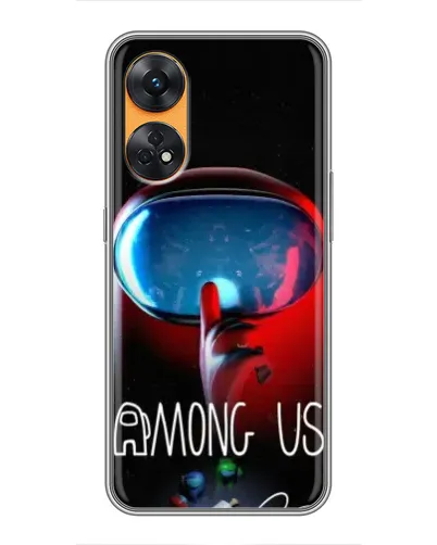 Чехол для OPPO Reno 8T с картинкой «Красный импостер — макро» Чехол для OPPO Reno 8T с картинкой «Красный импостер — макро»