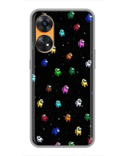 Чехол для OPPO Reno 8T с картинкой «Экипаж Among Us» Чехол для OPPO Reno 8T с картинкой «Экипаж Among Us»