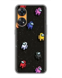 Чехол для OPPO Reno 8T с картинкой «Космический паттерн Among Us» Чехол для OPPO Reno 8T с картинкой «Космический паттерн Among Us»