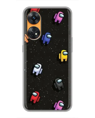Чехол для OPPO Reno 8T с картинкой «Космический паттерн Among Us» Чехол для OPPO Reno 8T с картинкой «Космический паттерн Among Us»