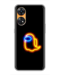 Чехол для OPPO Reno 8T с картинкой «Among Us неоновое сияние» Чехол для OPPO Reno 8T с картинкой «Among Us неоновое сияние»