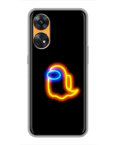 Чехол для OPPO Reno 8T с картинкой «Among Us неоновое сияние» Чехол для OPPO Reno 8T с картинкой «Among Us неоновое сияние»