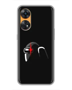 Чехол для OPPO Reno 8T с картинкой «Among Us шлем» Чехол для OPPO Reno 8T с картинкой «Among Us шлем»