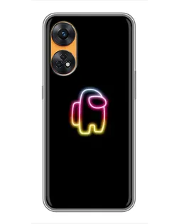 Чехол для OPPO Reno 8T с картинкой «Among Us градиент» Чехол для OPPO Reno 8T с картинкой «Among Us градиент»