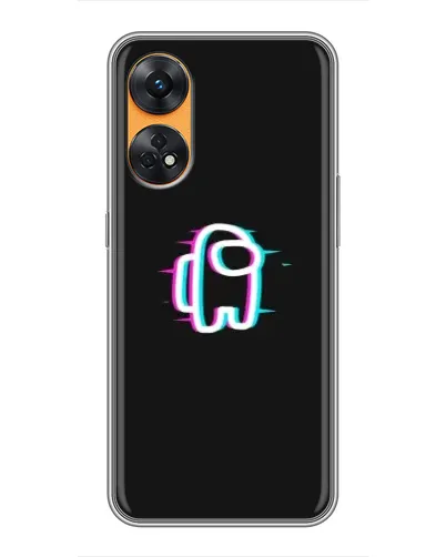 Чехол для OPPO Reno 8T с картинкой «Among Us неон» Чехол для OPPO Reno 8T с картинкой «Among Us неон»