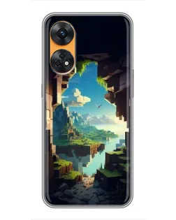 Чехол для OPPO Reno 8T с картинкой «Вид из пещеры»