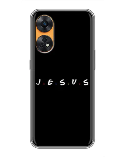 Чехол для OPPO Reno 8T с картинкой «Точки веры J.E.S.U.S.»