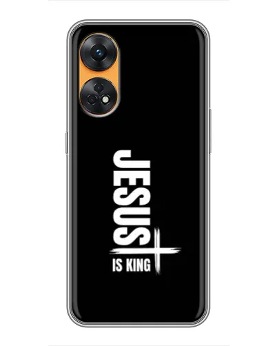 Чехол для OPPO Reno 8T с картинкой «Вертикаль веры Jesus»