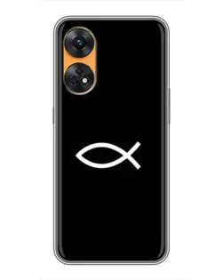Чехол для OPPO Reno 8T с картинкой «Символ рыбы Jesus» Чехол для OPPO Reno 8T с картинкой «Символ рыбы Jesus»