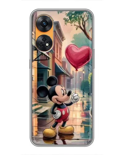 Чехол для OPPO Reno 8T с картинкой «Микки и шарик-сердце»