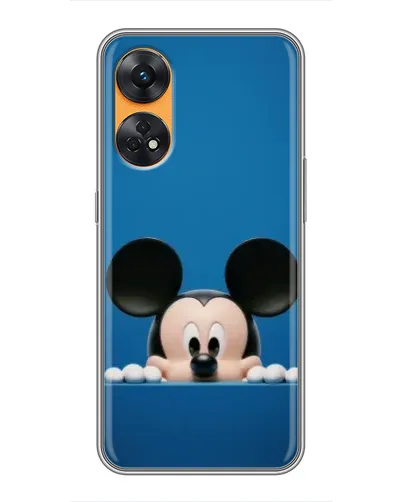 Чехол для OPPO Reno 8T с картинкой «Микки выглядывает»