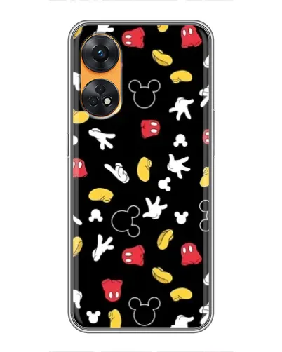 Чехол для OPPO Reno 8T с картинкой «Графический принт лапок»