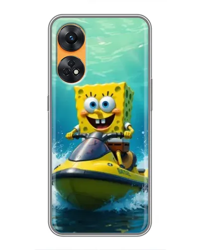 Чехол для OPPO Reno 8T с картинкой «Спанч Боб на гидроцикле» Чехол для OPPO Reno 8T с картинкой «Спанч Боб на гидроцикле»