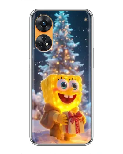 Чехол для OPPO Reno 8T с картинкой «Рождественский Спанч Боб» Чехол для OPPO Reno 8T с картинкой «Рождественский Спанч Боб»