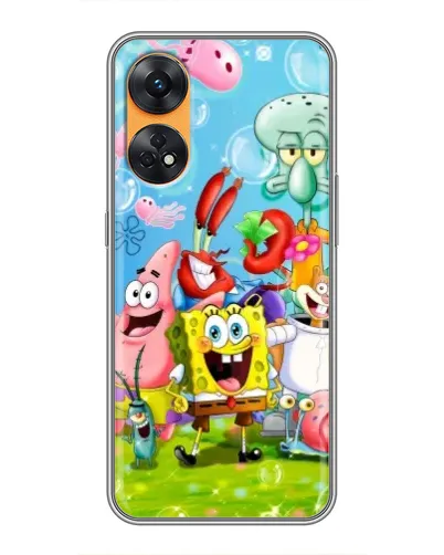 Чехол для OPPO Reno 8T с картинкой «Губка Боб и друзья» Чехол для OPPO Reno 8T с картинкой «Губка Боб и друзья»