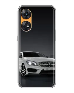 Чехол для OPPO Reno 8T с картинкой «Mercedes AMG GT Silver»