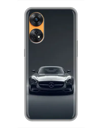 Чехол для OPPO Reno 8T с картинкой «Mercedes на черном»