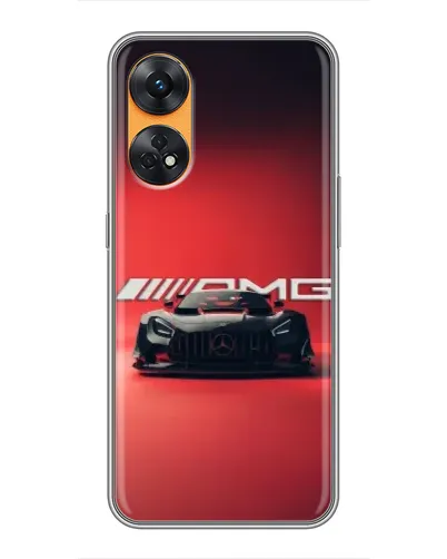 Чехол для OPPO Reno 8T с картинкой «Mercedes AMG — красная линия»