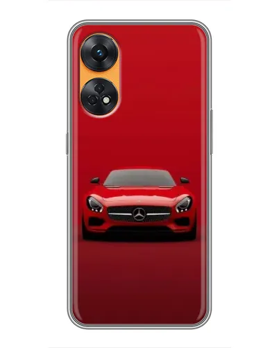 Чехол для OPPO Reno 8T с картинкой «Красный Mercedes AMG»