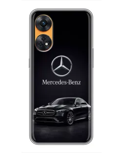 Чехол для OPPO Reno 8T с картинкой «Mercedes — решетка радиатора»
