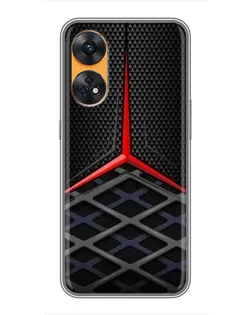 Чехол для OPPO Reno 8T с картинкой «Mercedes Carbon Grid»