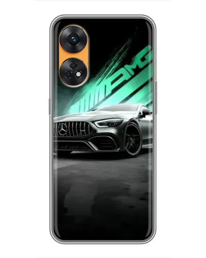 Чехол для OPPO Reno 8T с картинкой «Темный Mercedes AMG»