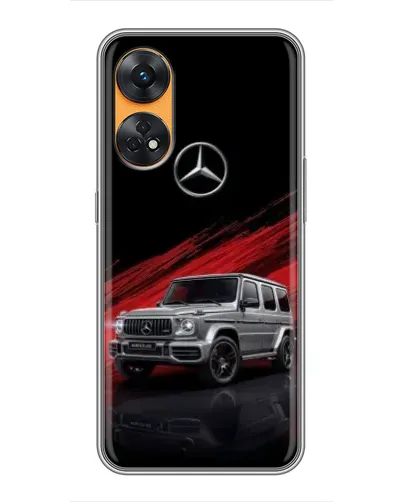 Чехол для OPPO Reno 8T с картинкой «Mercedes G-Class красный»