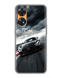 Чехол для OPPO Reno 8T с картинкой «Гоночный Mercedes AMG»