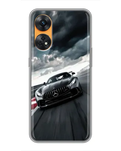 Чехол для OPPO Reno 8T с картинкой «Гоночный Mercedes AMG»