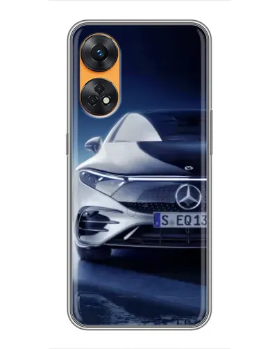 Чехол для OPPO Reno 8T с картинкой «Mercedes EQ — будущее»
