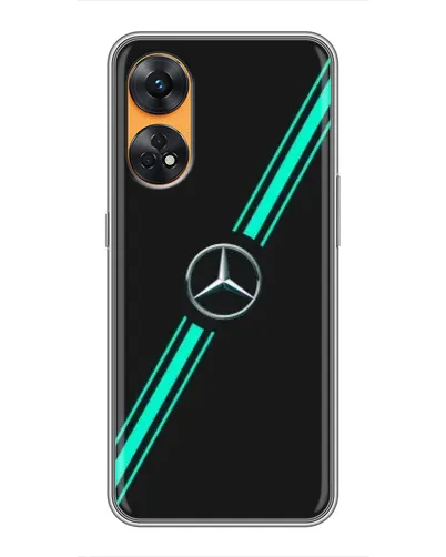 Чехол для OPPO Reno 8T с картинкой «Спортивные линии Mercedes» Чехол для OPPO Reno 8T с картинкой «Спортивные линии Mercedes»