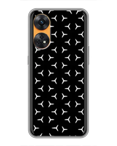 Чехол для OPPO Reno 8T с картинкой «Mercedes паттерн звезд» Чехол для OPPO Reno 8T с картинкой «Mercedes паттерн звезд»