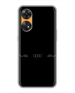 Чехол для OPPO Reno 8T с картинкой «Audi — световой подпись»