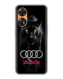 Чехол для OPPO Reno 8T с картинкой «Пантера и Audi»