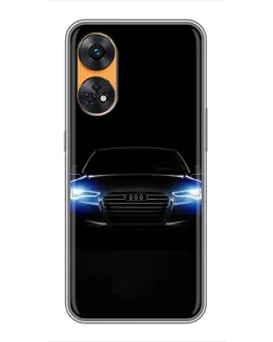 Чехол для OPPO Reno 8T с картинкой «Audi в неоне»