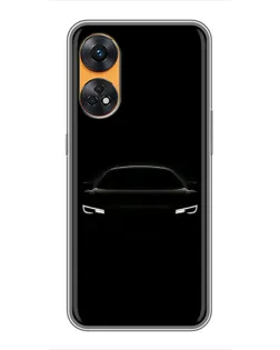 Чехол для OPPO Reno 8T с картинкой «Взгляд Audi в темноте»