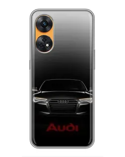 Чехол для OPPO Reno 8T с картинкой «Audi — градиентный контур»