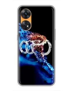 Чехол для OPPO Reno 8T с картинкой «Энергия лого Audi»