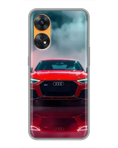 Чехол для OPPO Reno 8T с картинкой «Audi RS — красный стиль»