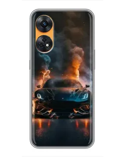 Чехол для OPPO Reno 8T с картинкой «Lamborghini дымная эстетика» Чехол для OPPO Reno 8T с картинкой «Lamborghini дымная эстетика»