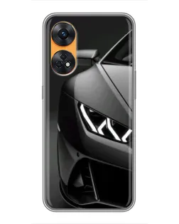 Чехол для OPPO Reno 8T с картинкой «Lamborghini фары детализация» Чехол для OPPO Reno 8T с картинкой «Lamborghini фары детализация»