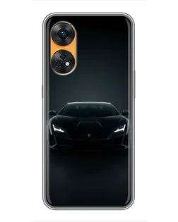 Чехол для OPPO Reno 8T с картинкой «Черный Lamborghini Aventador» Чехол для OPPO Reno 8T с картинкой «Черный Lamborghini Aventador»