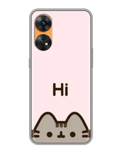 Чехол для OPPO Reno 8T с картинкой «Пушин говорит Hi» Чехол для OPPO Reno 8T с картинкой «Пушин говорит Hi»