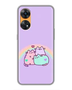 Чохол для OPPO Reno 8T з картинкою «Веселкові Пушини» Чохол для OPPO Reno 8T з картинкою «Веселкові Пушини»