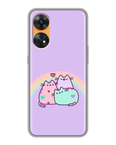 Чехол для OPPO Reno 8T с картинкой «Радужные Пушины» Чехол для OPPO Reno 8T с картинкой «Радужные Пушины»